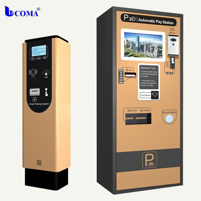 Sistema di parcheggio di pagamento automatico dell'erogatore del biglietto del codice a barre